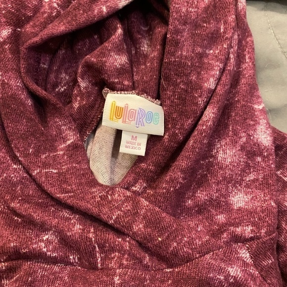 Lularoe Amber tie dye maroon hoodie - Picture 4 of 4